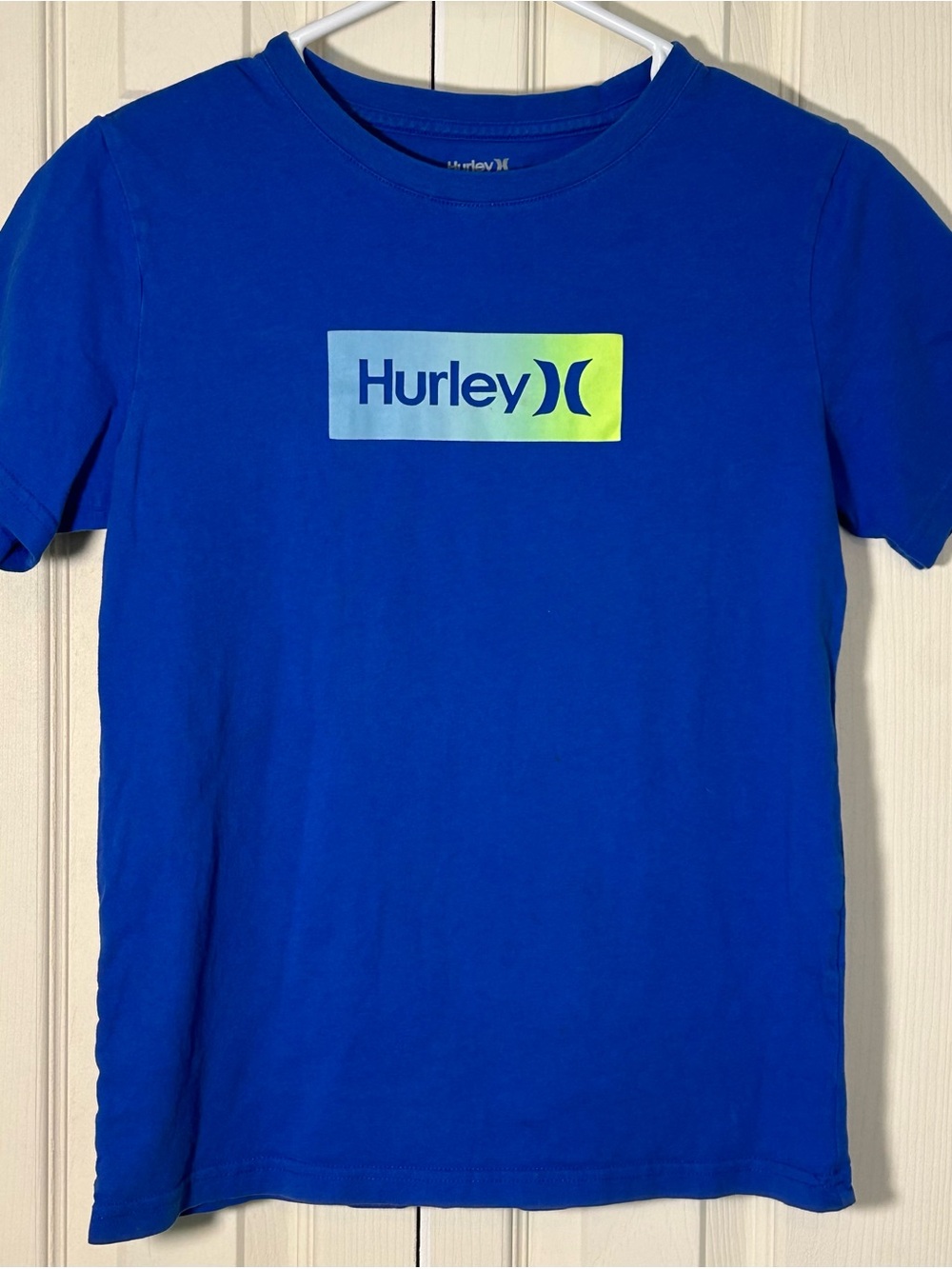 Hurley Boys L Blue Tee with Gradient Logo